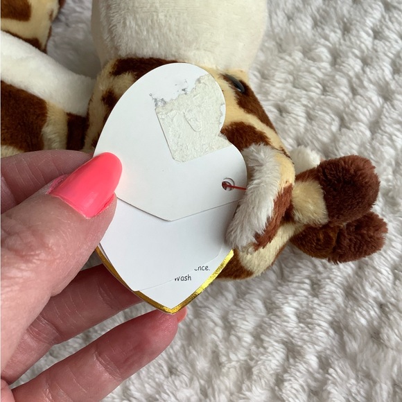 Ty Pluffies Collection Tiptop Plush Giraffe Stuffed Animal Toy w Hang Tag - Picture 12 of 15